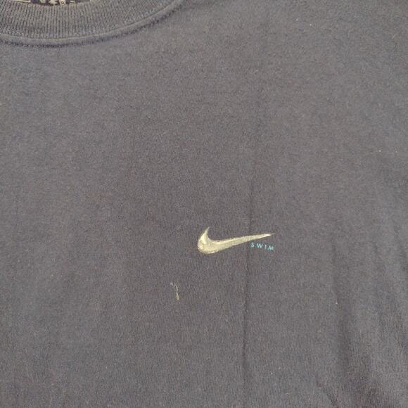 Nike Just Do It T Shirt Size L Blue Melted Metal Pattern Logo - Picture 11 of 13